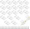 Dozylive 20 Pièces Clips de Fixation Auto-Adhésifs pour Bande Lumineuse LED transparent, Clips pour Bandes Lumineuses Transparentes, Raccord Supports de Fixation Ruban LED pour 10 mm Large avec Vis