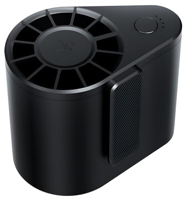 QuikLqian 3000mAh Portable Waist Fan, Rechargeable Clip on Wearable Belt Personal Fan With 3 Speeds Cooling for Outdoor, Camping, Travel, Fishing- Black