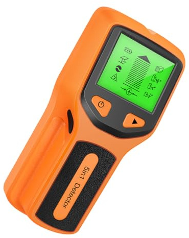Toddmomy Detector de Metales de Pared Multifuncional con 5 Modos de Escaneo Detección Rápida de Madera Metal y Cables Ocultos Tableros Papel Tapiz y Techos Tamaño Compacto Color