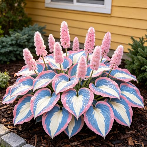 Decoración interior y exterior Hosta rara, Siembra continua todo el año, Desarrolla pronto un jardín magnífico-4bulbo-a