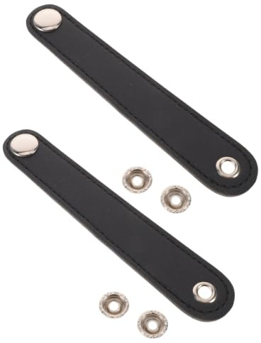 Fermoir de Soufflet pour Accordéon Noir à 4 Boucles, Double Couche | Pu Alliage, Compatibilité, Léger et Portable, Fermeture à Boucle Facile, Accessoire pour Musiciens