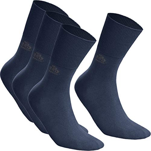 DeoMed 4paires Chaussettes Diabétiques fines Homme COTON SILVER - sans élastique, non comprimante, antibactériennes