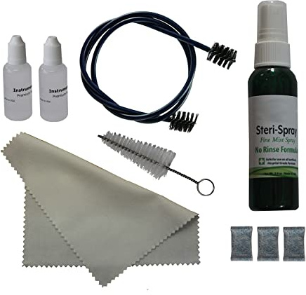 Instrument Clinic Baritone Horn Care Kit, Valve Oil, Cleaning Snake, Mouthpiece Brush, Polishing Cloth, Mouthpiece Cleaner, Anti-Tarnish Packets