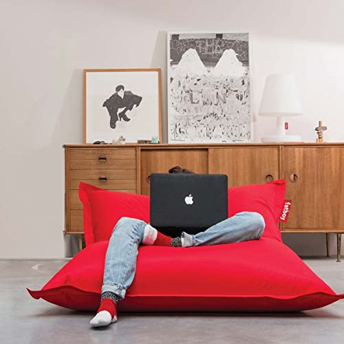 Fatboy the Original Bean Bag Chair - Giant Bean Bag for Adults or Kids - Gaming Bean Bag Extra Large - Big Floor Cushion - Beanbag Filling Included - For Indoor Use - 180 x 140 cm - Blue