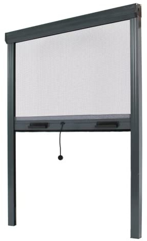 Mosquitera Enrollable cortable para Ventanas - Ajustable en Altura y Anchura - Protección contra Insectos (gris antracita RAL 7016, 1500 mm x 1600 mm)