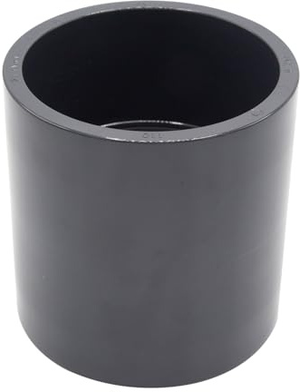 Baumaxxe PVC självhäftande hylsa I PN16 tryck PVC-U-koppling med inre stopp I 110 mm 4 tum grå I för poolledning damm bevattning akvaristik I bm263