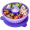 Yumbox Poke Bowl, Leakproof Salad Bowl with lid, Removable 3-Section Divider, 4.2 Cups Volume, Easy-Open Triple Latches; Removable and Built-in toppings Cup, bento Lunch (Maui Purple)