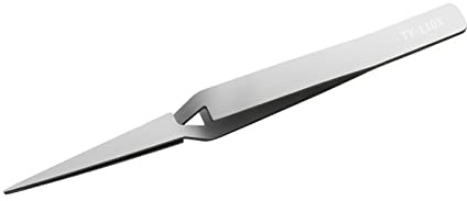 Nicht leitende, hochpräzise Edelstahl-Pinzette, umgekehrte Lötpinzette, antimagnetisch, spitze Spitzspitzen, Handwerkzeuge, Kreuzverriegelungspinzette zum Löten, Modellieren, Basteln,