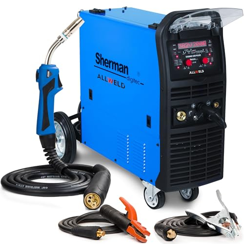 Sherman Digimig 300 Pulse - Saldatrice a Filo Continuo con Gas 300A 400V - Sinergia - Saldatura: MIG/MAG, MMA, TIG Lift - 4 rulli, Memoria impostazioni, Euroconnettore - Torcia da 4m