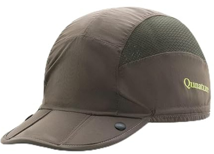 Qunature Berretto Sportivo Pieghevole, Cappellino con Visiera Traspirante, Berretto da Baseball, Cappello Regolable, Protezione Solare, Adatto per Ciclismo Escursione Pesca Corsa, Uomo Donna