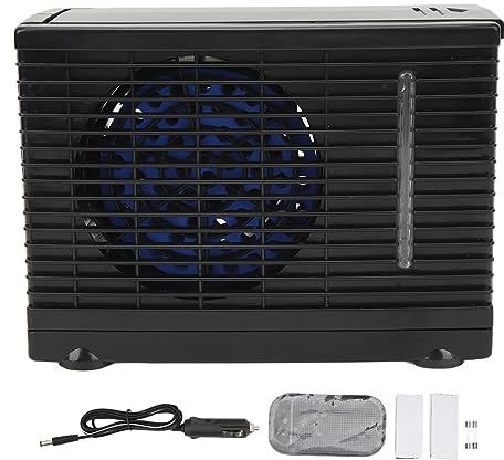 Refrigerador de Aire del Coche, Aire Acondicionado Portátil de 2 Velocidades Portátil Ajustable Mini Aire Acondicionado DC12V para Automóviles, Camiones, Vehículos Recreativos