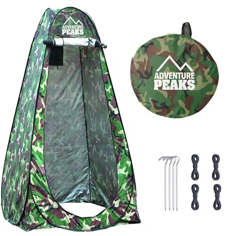 Adventure Peaks Pop Up Toilet Tent for Camping - Waterproof & Durable Easy-Setup Pop Up Changing Tent for Shower with Storage Bag - Portable Camping Toilet Tent for Fishing, Picnic, Hiking