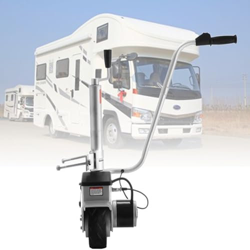 Rueda de Apoyo para Remolque Plataforma de Remolque eléctrica con Ruedas motorizadas, Carga máxima de 2277 kg, Gato de Remolque motorizado de 12 V/350 W, Remolque de maniobra Power Mover