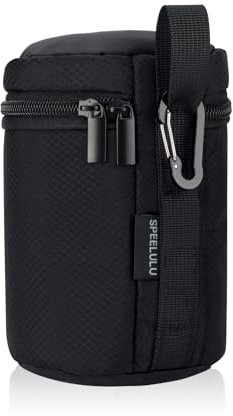 SPEELULU Sac pour objectif, étui étanche pour objectif d'appareil photo reflex numérique, flash, moniteur, accessoires d'appareil photo – M (90 x 130 mm)