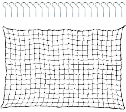 Grande Rete Portaoggetti per Piscina/Giocattoli, Con 20 Ganci Antivento, Rete Portaoggetti Auto, Organizzare Giocattoli Da Piscina, Retes Elastica Resistente, Per Gommoni Gonfiabili, 150x210cm