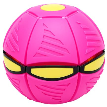 ZJchao Balle Soucoupe Volante [Marque] Balle à Disque Volant pour Chien Boule de Transformation 2 Modes Résistant à la Déchirure Résistant aux Chocs Rebond élastique Doux avec Bords