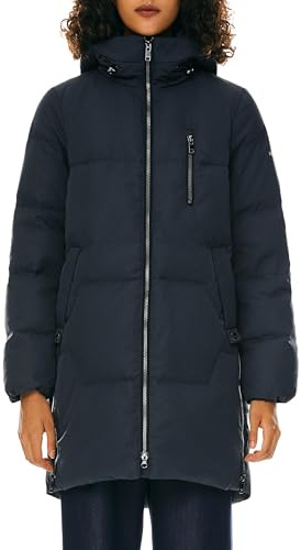 OROLAY Donna Elegante Piumino Inverno Giacca con Cappuccio Blu M