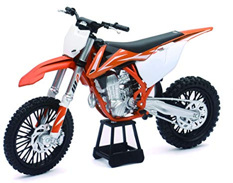 NewRay KTM 450 SXF Dirt Bike, Realistic and Functional, Kids Toy or Collectible Motorcycle 1/10 Scale (57943)