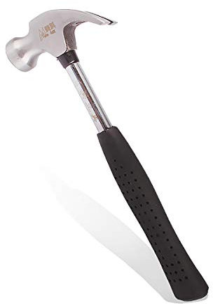 Harden 4 oz Mini Claw Hammer - Solid Tubular Steel Handle Woodworking Craft Curved Head Hammer with Non-Slip Rubber Grip Handle(160mm)