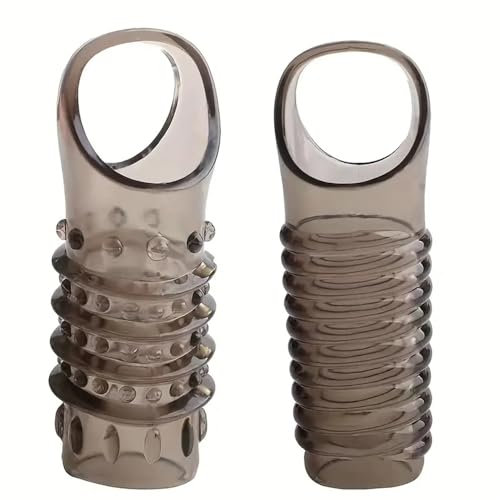 stoqucel Bague transparente pour hommes, Sịlicone Cọck Rịngelasticity-2pce