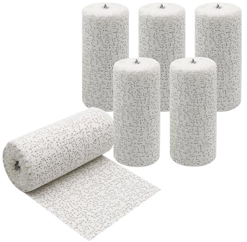 QIYILE Gipsbinden Babybauch Gipsabdruck Binden 6er Set Bastelgips Verband 15cm x 270 cm Gips Abdruck Binden zum Basteln Modellbau