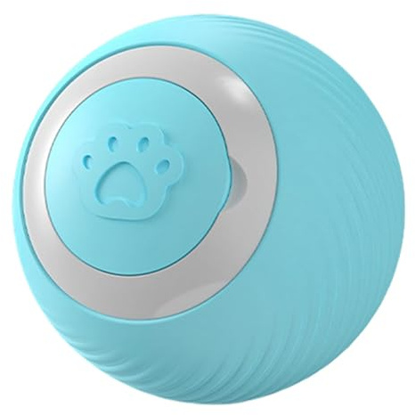 Cat Toy automatisk rörlig boll, interaktiv kattboll, Lyser USB-laddningsbara interaktiva leksaker för katter, Intelligent rullande silikon kattungeleksaker, automatisk flyttning