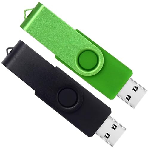 64GB Chiavetta USB 2 Pezzi Pen Drive 64GB WISEORANGE Girevole USB 2.0 Unità Memoria USB per PC, Laptop,TV con Luce LED (2 colori)