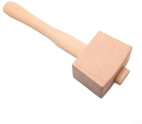 Mazo con textura clara de madera de haya, herramienta perfectamente equilibrada para todos tus proyectos