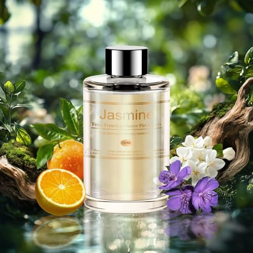 Car Air Freshener Refill for Men & Women 6.09 FL OZ /180ML-9 Month Jasmine Scent Essential Oil Perfume, Essential Oil Made of Natural Plant Extracts, Compatible with Car Diffusers for Home/Office