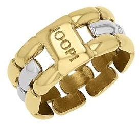 JOOP! Ring für Damen, Edelstahl, 9 mm, Bicolor, Geschenkidee, kommt in Schmuck Geschenk Box