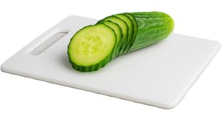 Chopping Board 13 x 8 Durable Non Slip Plastic White 1 Pack