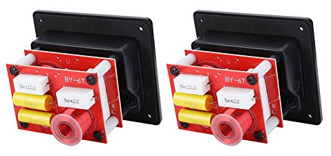 Taidda HIFI 2PCS Crossover Filter Effektiv 2-vägs Högtalare Frekvensdelare för Bokhylla 2-frekvens HIFI Feberhögtalare, PCBC-material