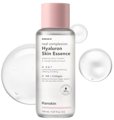 Hanskin Real Complexion Essence de peau à l'acide hyaluronique – Produit officiel 2019 Exporté aux États-Unis [150 ml]