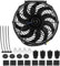 Universal Kühlerlüfter, Lüftermotor Kühlerventilator Ventilator Universal Auto Slim Push Pull Elektromotor Lüfter 12V für Kühlung Motor mit Montage-Kit