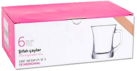 Acan Tradineur - Caja de 6 Vasos Modelo Zen+ - 22,5 cl - Fabricado en Vidrio Resistente - Apto para lavavajillas - 6 Uds Totales