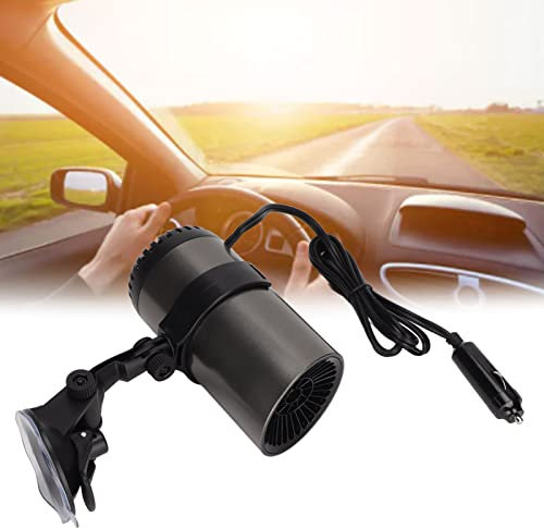 GAESHOW Tragbare Autoheizung, Tragbarer Defroster, Plug In Zigarettenanzünder Windschutzscheibe Defroster, Auto Heizlüfter, 12V 150W Auto Autoheizung Defroster für Auto 360 Grad Einstellbare Heizung
