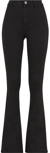 Urban Classics Ladies Super Stretch Bootcut Denim Pants Frauen Jeans schwarz W29L34