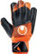 uhlsport Soft Resist+ Flex Frame Fußball Torwarthandschuhe - Handschuhe für Torhüter - speziell für Kunstrasen und Hartböden - mit Fingerschutz, 6, fluo orange/schwarz/weiß