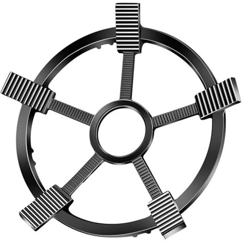 Beswarmy - Riduttore ad anello a gas, supporto da lavoro per fornelli a gas, antiscivolo, resistente, sottopentola in ghisa per pentole calde e padelle, caffettiera, 23,5 cm