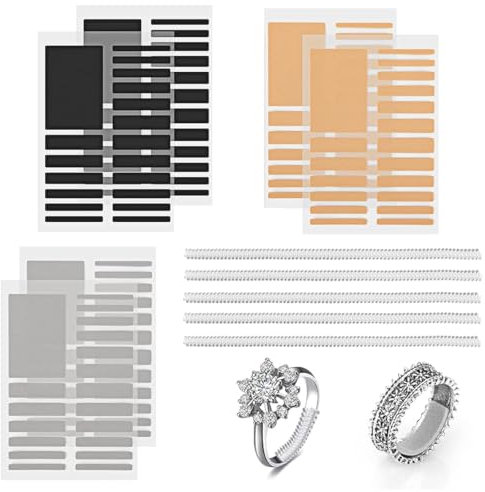 DLPRK Lot de 11 réducteurs de bagues invisibles, en spirale, pour femmes, hommes, tous les anneaux, ajustement invisible pour homme et femme, toutes les tailles, reducteur bague, ajusteur bague