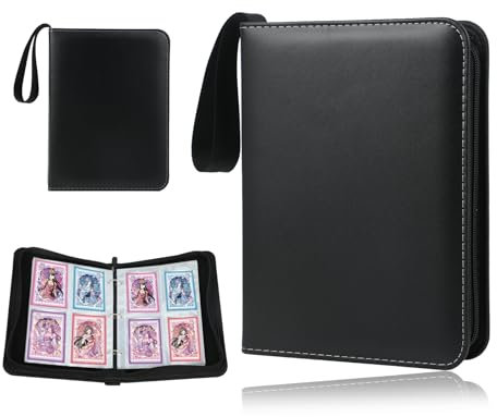 Album per 400, 50 pagine, pelle PU, portatile. Con album carte collezionabili, raccoglitore carte magic, album toploader. Perfetto per collezionisti.
