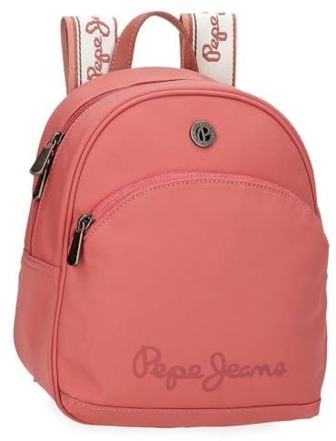 Pepe Jeans Corin lässiger Rucksack, Rosa, 21 x 27,5 x 10 cm, Polyester und PU, 5,78 l von Joumma Bags, Rosa, Talla única, Lässiger Rucksack