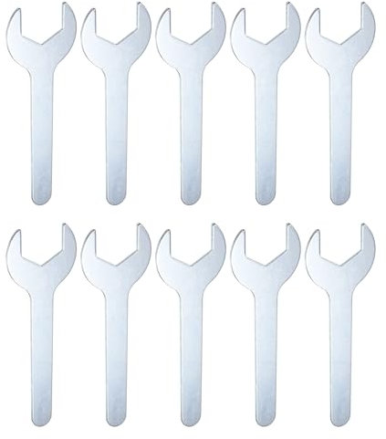QUARKZMAN 10pcs Llave Pequeña Llave de Boca Abierta 24x115x2.8mm Métrica En Forma de U de Un Solo Extremo Abierto Super Delgada Cabeza Plana Pequeña Galvanizada y Montaje de Muebles