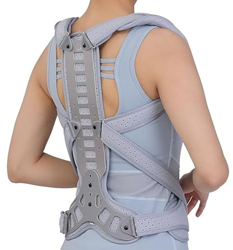 SFKLYU Ortesis Ajustable para Asistencia Espinal, Corrector de Postura para Hombres y Mujeres, Soporte de Espalda para Joroba, Escoliosis, Cifosis y Columna Vertebral,M