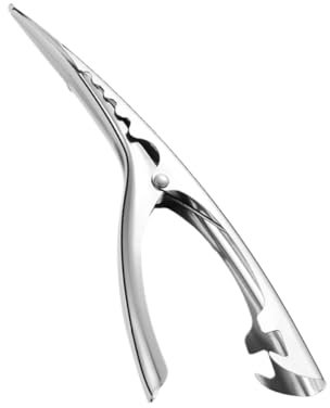 SOIMISS Strumento Sbucciatore per Gamberi Acciaio Inossidabile Design Ergonomico e Compatto Utensile Multifunzionale con Apribottiglie Facile da e Conservare