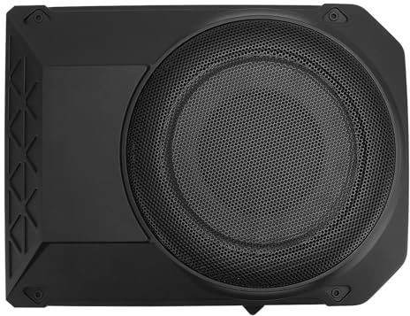 Lazmin112 Subwoofer per Auto da 10 Pollici, Audio Altoparlante per Auto Alimerato da Sotto il Sedile Ultra Sottile da 600 w con Amplificatore Integrato, Subwoofer Audio Compatto per