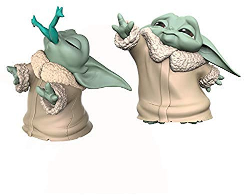 Hasbro F1254 Wars The Bounty Collection The Child 5,5 cm großer The Mandalorian Baby Yoda, mit Frosch-Snack und Macht-Pose, Figuren 2er-Pack