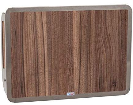 Wandwickeltisch aus Holz in Nussbaum mit Metalleinfassung QuattroQ von Timkid, Farbe:Grau