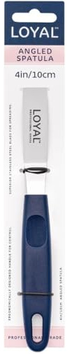 Loyal Angled Spatula, Stainless Steel Palette Knife for Filling, Smoothing & Precision Cake Decorating, Icing Spatula for Ganache & Buttercream - 10 cm