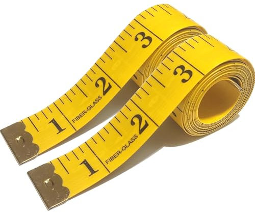 2 Bände Maßband Körpe, 200cm/79 Zoll Schneidermaßband Doppelseitige Measuring Tape Flexible Bandmaß Massband Schneider Mit Knopf Umfangmaßband Für Haushalte Handwerker Schneider